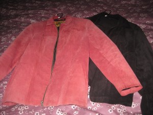 Pink and black jackets