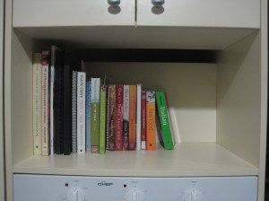 Cookbook shelf