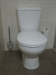 Toilet and floor