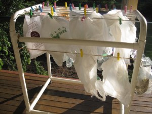 Re-washed plastic bags